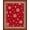 Red, Pattern 2, variant on ODIKA 4'x6' Machine Washable Non-Slip Area Rug, Magical North Pole Wonderland Festive Accent High Traffic Rug, Red, 610123