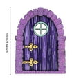 thumbnail image 2 of Fairy Door Miniature Pixie Door Elf Door Enchanted Miniature World Fairy Door Tree Garden Home Decor for Garden Yard Lawn Trees Decoration, 2 of 7