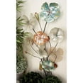 thumbnail image 3 of DecMode Multi Colored Eclectic Metal 3D Floral Wall Décor, 18"W x 37"H, 3 of 13