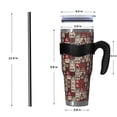 thumbnail image 4 of 40oz Tumbler,Red Christmas Collage Pattern Insulated Tumblers with Removable Handle,Stainless Steel Double Vacuum Coffee Tumbler Cup with Straw for Home,Office,Travel,Party, 4 of 5