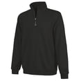 thumbnail image 3 of Charles River Apparel 9359 Crosswind Quarter Zip Sweatshirt-Black-XXS, 3 of 4