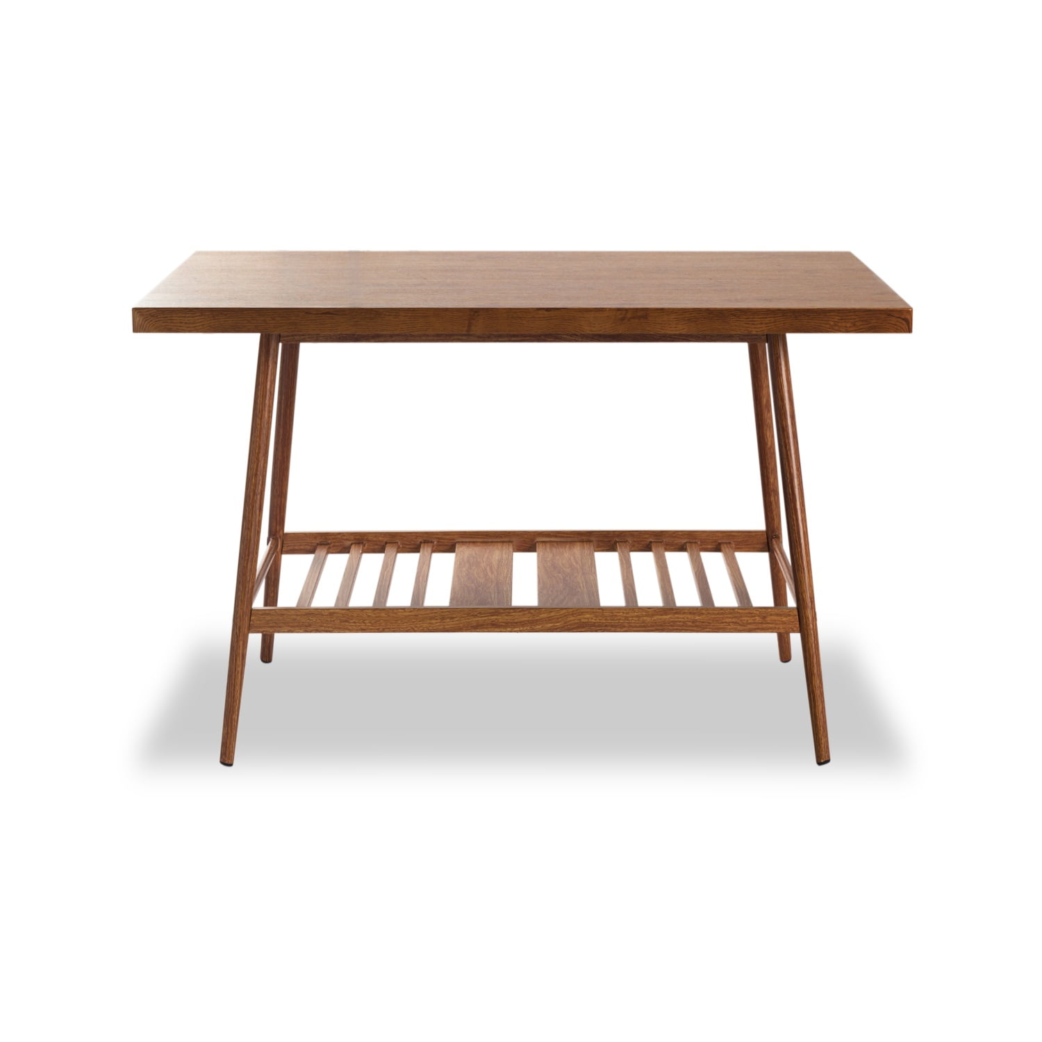 Kadyn 45.4" Rectangular Coffee Table, Metal Living Room Table for Living Room, Brown Mid Century Modern Coffe Tables