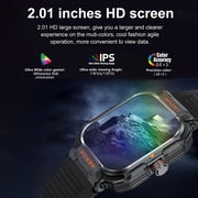 Rainbuvvy GT55 2.01 Inch Smart Watch Portable Bluetooth Headset IP67 Support Android 5.0/iOS 9 Compatible Sports Watch Silver