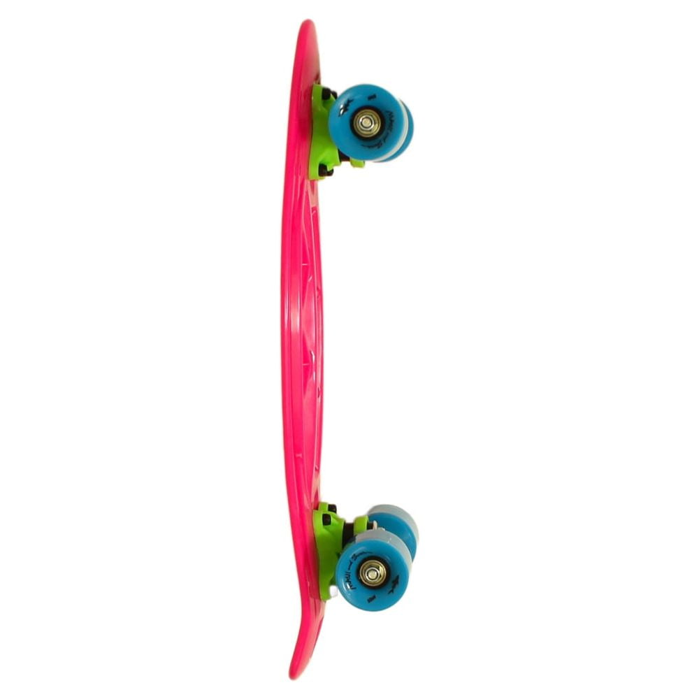 Maui and Sons 22 inch Pink Cookie Logo Retro Cruiser Skateboard, 60mm Diameter PU Wheels