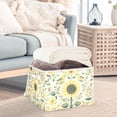 thumbnail image 3 of Yayeee Collapsible Cube Storage Bin with Lid Fabric Closet Decorative Basket with Handles, Floral Birds Pattern, 3 of 7