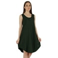 thumbnail image 2 of Inkmeso WoMen's Casual Loose Fit Sundress Sleeveless Henley Beach Dress w/ Patch Pocket, 2 of 7