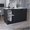 Black+Ivory, variant on Stylish Modern Kitchen Island With Sufficient Worktop And Double Door Shelf In Black & Rectangular Abundant Workspace