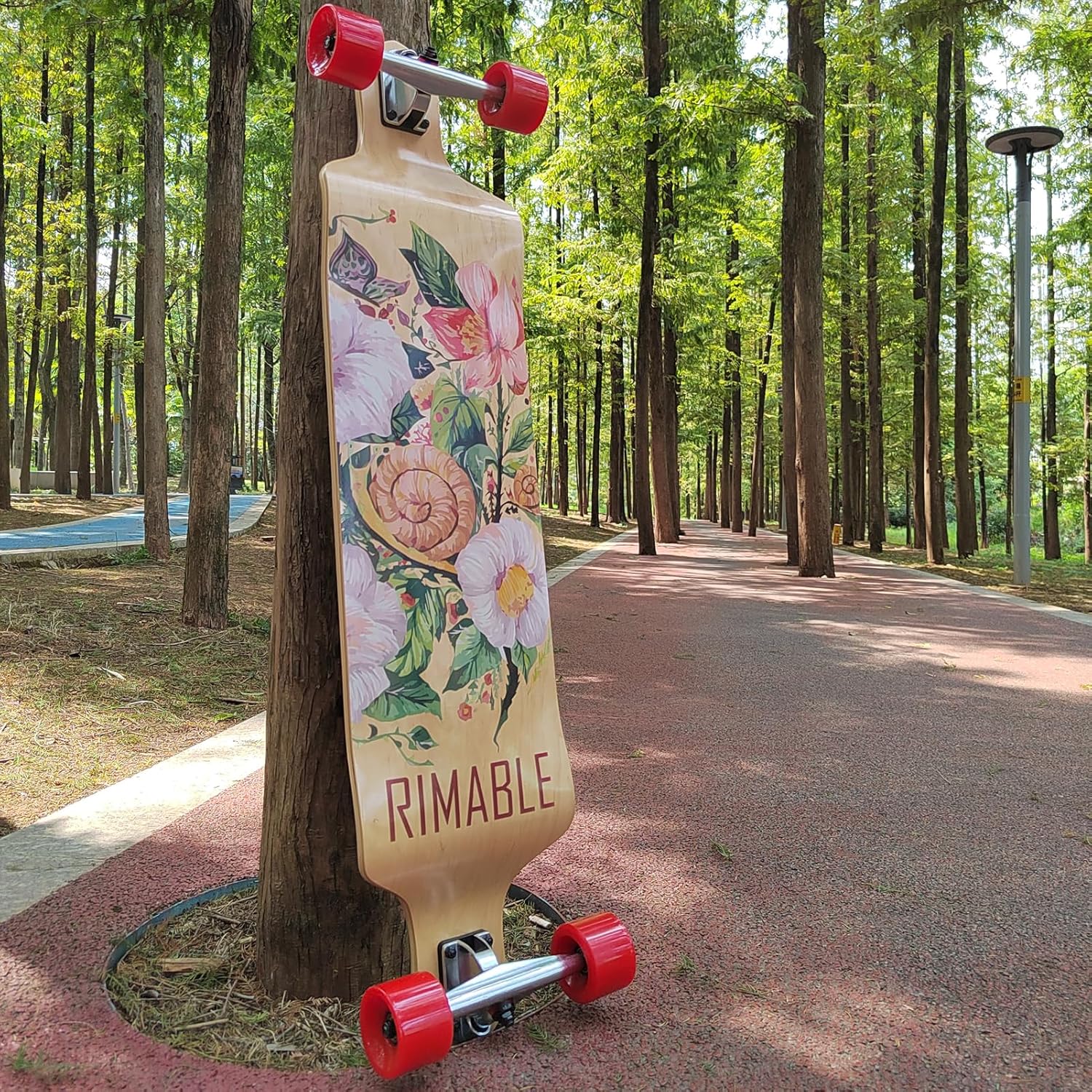 Rimable 41 Inch Drop Deck Longboard Complete – Ready To Ride, Perfect For Cruising & Carving