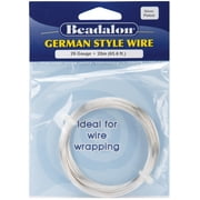 Beadalon German Style Wire-Silver Round - 26 Gauge, 65.5'