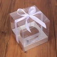 thumbnail image 4 of Paquete de 12 recipientes transparentes de PVC para cupcakes para hornear, regalar y hacer manualidades. Perfectos para bodas, cumpleaños y regalos de fiesta., 4 of 5