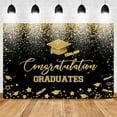 thumbnail image 2 of 6X4 Graduation Backdrop Black Gold Glitter Class of 2024 Backdrop Congratulation Graduates Party Banner Decoration Supplies, 2 of 8