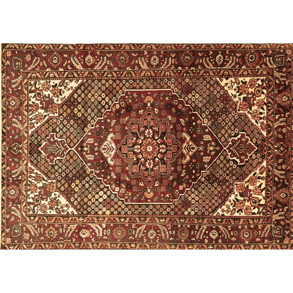 Ahgly Company Indoor Rectangle Persian Brown Traditional Area Rugs, 5' x 8'