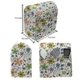 thumbnail image 5 of Flower Lounger Chair Bag, Pointy Petals and Circular Shapes Flower Elements Pattern on Plain Backdrop, High Capacity Storage with Handle Container, Lounger Size, White Multicolor, by Ambesonne, 5 of 5