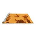 thumbnail image 2 of Ahgly Company Machine Washable Indoor Rectangle Abstract Yellow Modern Area Rugs, 4' x 6', 2 of 4
