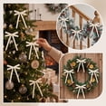 thumbnail image 5 of Trovenix 12 Pack Christmas Vintage Double Ear Velvet Bow Hanging Ornaments Set For Xmas Tree Holiday House Party Decoration, 5 of 6