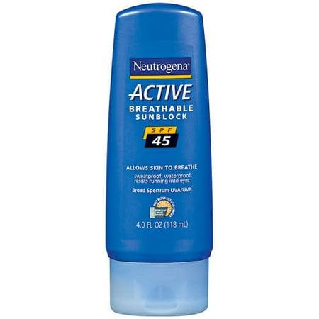 Neutrogena®: Spf45 Active Breathable Sunblock, 4 fl oz