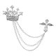 thumbnail image 3 of Broche de corona para hombre, cadenas colgantes, Pin de solapa, joyería para camisas, , traje de negocios Argén jinwen broche corona, 3 of 8