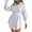 White, variant on LYXSSBYX Long Sleeve Dresses Fashion Women Casual Solid V-Neck Long Sleeve Loose T-Shirt Autumn Blouse Button Tops