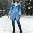 thumbnail image 4 of Yangnuo Womens Trendy Warm Hooded Long Puffer Jackets Fall Winter Women's Fashion Thickened Loose Down Jacket With Drawstring And Pockets, 4 of 6