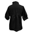 thumbnail image 5 of MIXUE Womens Summer Tops Solid Color V Neck Short Puff Sleeve Pleated Elegant T Shirts Holiday Wear,Black,XL, 5 of 5