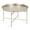 Silver, variant on Kate and Laurel Mahdavi Round Hammered Metal Tray End Table, Dark Gold