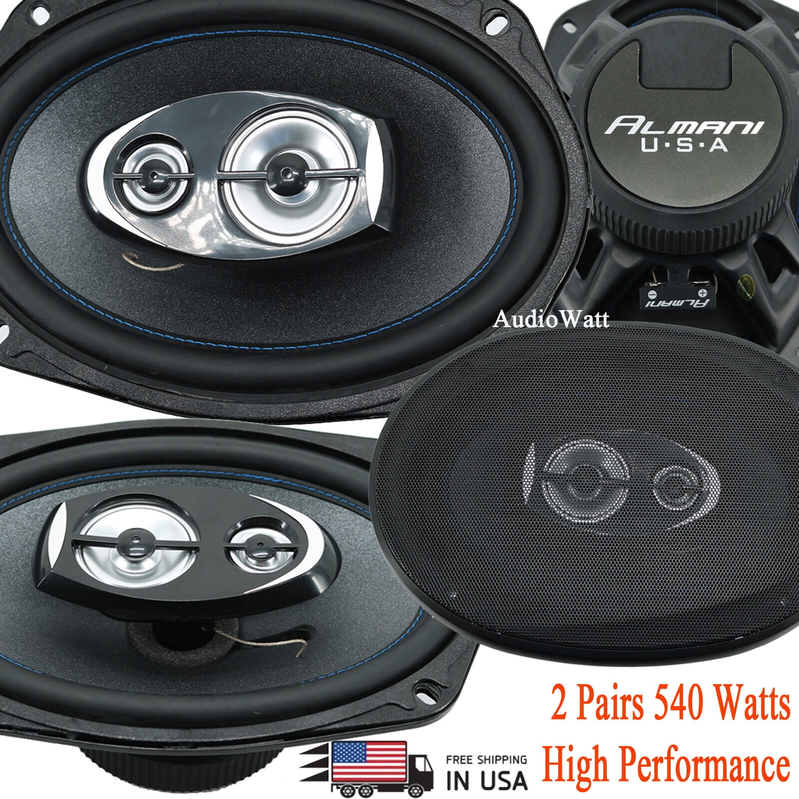 4x Almani S3 69E 540 Watts 6x9