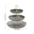 thumbnail image 2 of NIUBWJL 3 Tier Gold Cupcake Stand, Three-tier fruit platter Dessert Display Tower with Metal Rod, Tiered Serving Tray for Wedding, Birthday, Tea Party, Baby Shower, 2 of 5