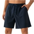 thumbnail image 1 of Mens Shorts, Mens Casual Solid Color Casual Drawstring Pockets Elastic Sports Shorts, 1 of 3
