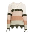 thumbnail image 5 of No Boundaries’ Juniors’ Destructed Colorblocked Hoodie, 5 of 5