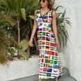 thumbnail image 3 of Flags of the world Sleeveless Dress Women dresses summer wedding dresses for parties clothes for woman women clothes, 3 of 6