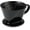 Black, variant on Pour Over Coffee Dripper, Ceramic Pour Over Coffee Maker with 3 Holes Flat Bottom, Easy Manual Brew Maker, Porcelain Slow Filter Cone for Travel, Camping, Office, Home, Green