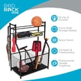 thumbnail image 3 of BirdRock Home Sports Equipment Ball Storage Rack for Garage - 4 Hooks, 3 of 8