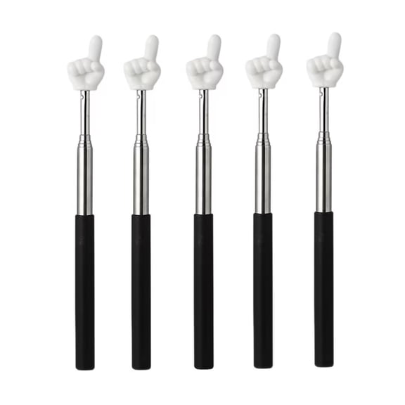 5 Pcs Teacher Pointer Stick for Classroom, Extendable Pointer Finger, Telescoping Hand Pointer, Retractable Pointing Stick Reading Aid for Presentation Whiteboard School Supplies