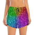 thumbnail image 2 of Fotbe Colorful Glitter Womens High Waist Running Shorts Athletic Workout Quick Dry Shorts for Women with Pockets Gym Yoga Summer Shorts-XX-Large, 2 of 9