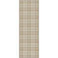 thumbnail image 2 of Well Woven Apollo Flatwoven Plaid Beige Brown 2' x 5' Runner Rug, 2 of 7