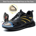 thumbnail image 3 of Steel Toe Cap Trainers Safety Trainers Men Women Safety Shoes Lightweight Comfortable Non-Slip Puncture Proof 6-11.5, 3 of 7