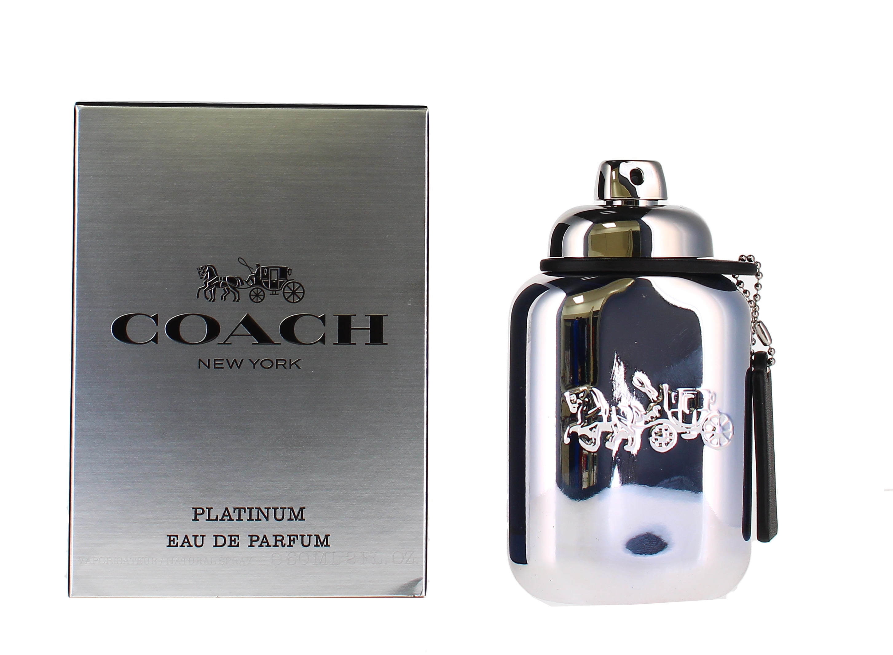 Coach Platinum Eau De Pafum, Cologne for Men, 2.0 Oz