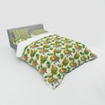 thumbnail image 3 of Ambesonne Exotic Bedding Set 3 Pcs, Vivid Floral Parrots, Twin XL, Ivory and Multicolor, 3 of 3