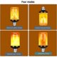 thumbnail image 2 of Bombilla LED con efecto de llama, 2 bombillas E27, bombillas de llama con detección de gravedad, bombillas decorativas para interiores y exteriores con 4 modos de luz, para jardín, 2 of 3
