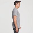 thumbnail image 4 of True Classic V Neck Mens T Shirt, Premium Fitted Soft Men's T-Shirts. Heather Gray, Small, 4 of 7