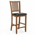 thumbnail image 2 of Demi Bonn 2-Piece Counter Height Bar Stools with Backrest, Modern Dining Chair with Backrests, Walnut, 2 of 7