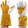 thumbnail image 3 of Apuakthei Leather Gardening Gloves for Women and Men Thorn Proof Cowhide Work Gloves, 3 of 6