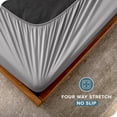 thumbnail image 5 of Bare Home Box Spring Cover - Microfiber - 4-Way Stretch (Full, Light Grey), 5 of 6