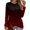 Red, variant on Womens Tops Long Sleeve Tops Twist Front Tunic Long Sleeve Shirts for Women