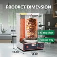 thumbnail image 3 of Electric Shawarma Machine, 3000W Doner Kebab Machine Shawarma Grill Machine, Vertical Rotating Countertop Rotisserie Oven for 5-13 Lbs Meat, Vertical Broiler Shawarma Gyro Meat Cooker Machine, 3 of 6