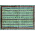 thumbnail image 1 of Ahgly Company Indoor Rectangle Abstract Light Blue Modern Area Rugs, 5' x 7', 1 of 4