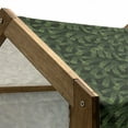 thumbnail image 4 of Winter Pet House, Vivid Fir Pine Branches Trees Coniferous Trees Evergreen Nature Forest, Outdoor & Indoor Portable Dog Kennel with Pillow and Cover, 5 Sizes, Green Dark Green Caramel, by Ambesonne, 4 of 4