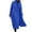 Blue, variant on Oversized Wool Coat Women Warm Winter Daily Trendy Loose Longline Versatile Outerwear Red XL