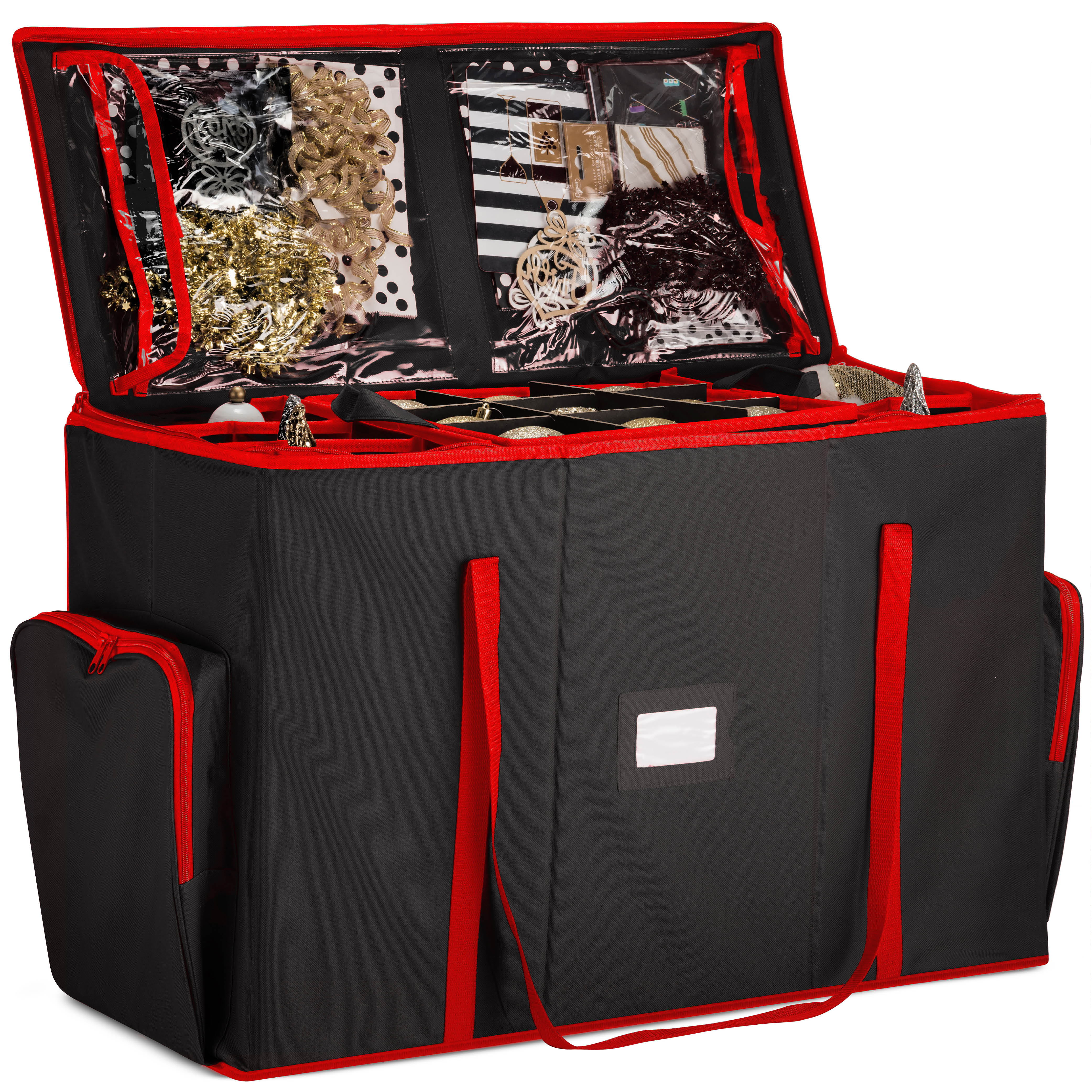 Super Rigid 2in1 Christmas Ornament Storage Box & Xmas Figurine