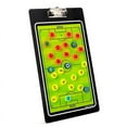 thumbnail image 1 of El tablero de estrategia de fútbol del entrenador de fútbol de cuero artificial del portapapeles del entrenador de fútbol está equipado con piezas de ajedrez y rotuladores., 1 of 6